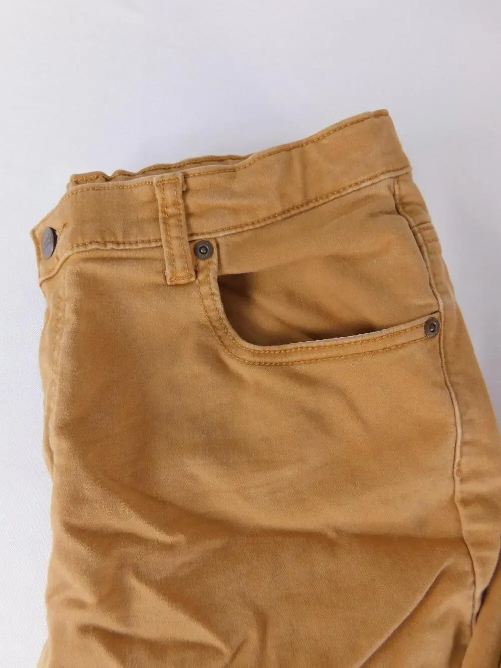 Wonder Nation Pants Boys 16 Husky Brown Slim Chino Twill Stretch Casual Fall
